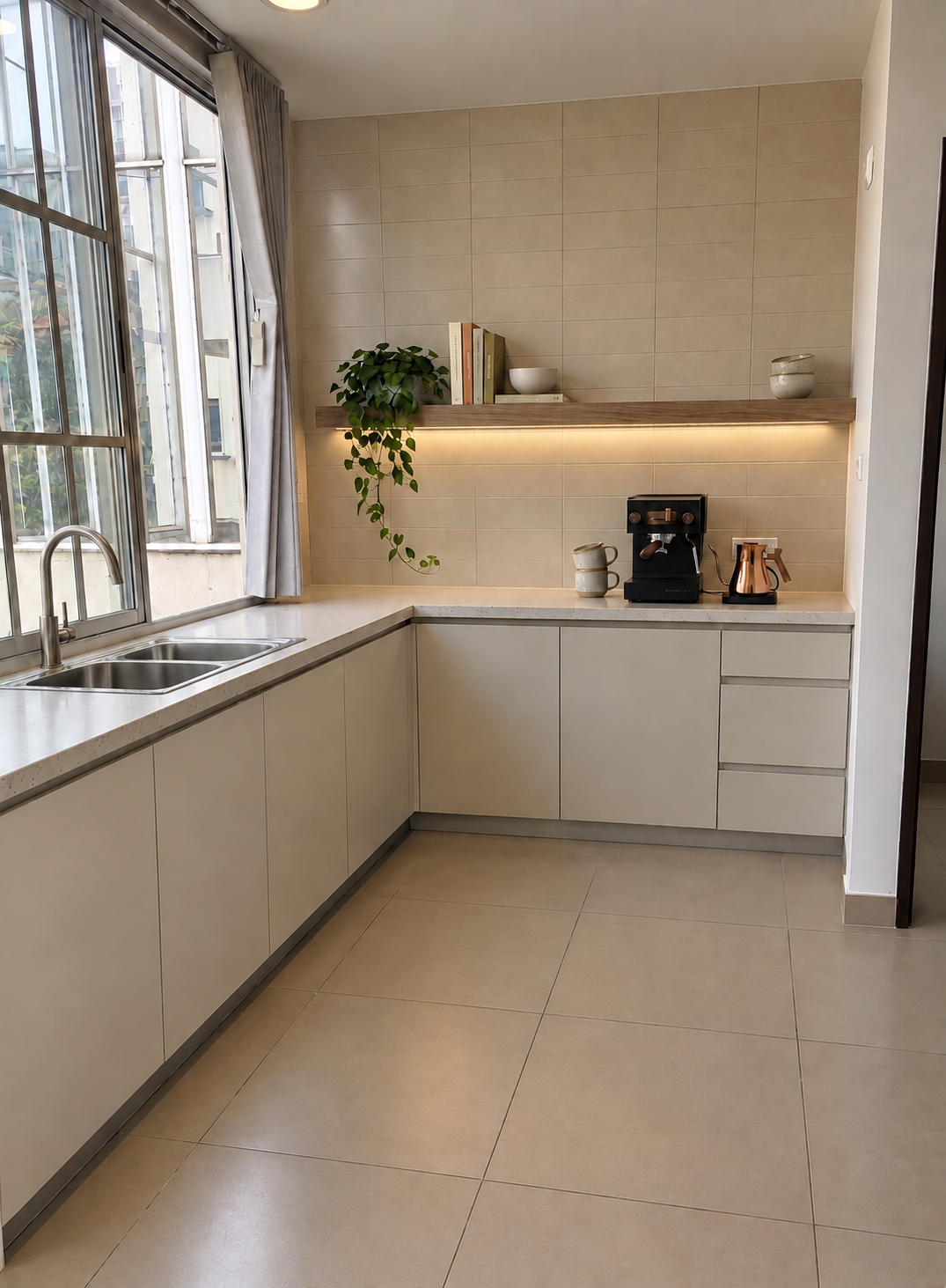 Vista de cocina a medida