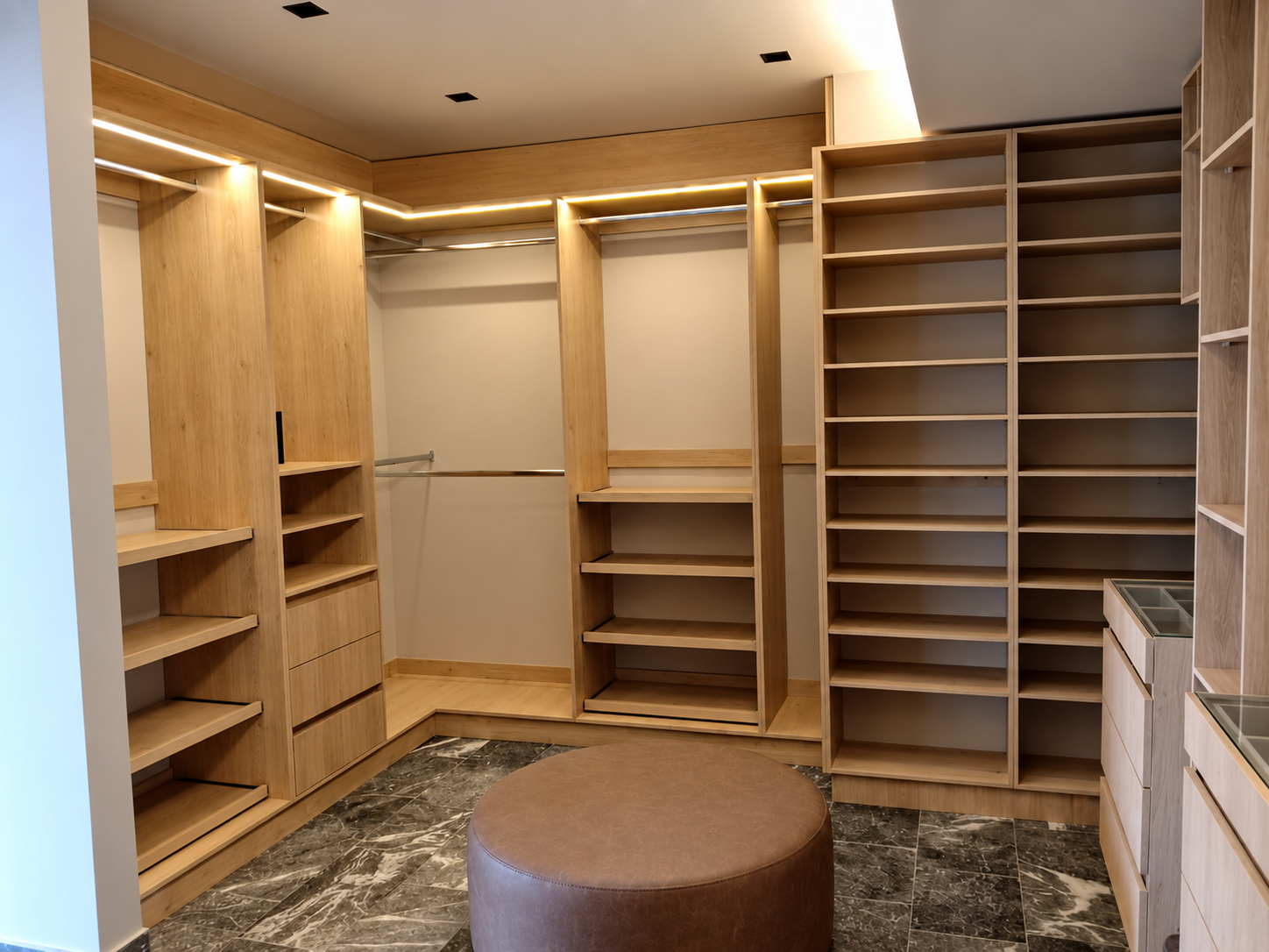 Vista del vestidor a medida